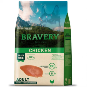 BRAVERY - CHICKEN ADULT LARGE/MEDIUM BREEDS 12KG