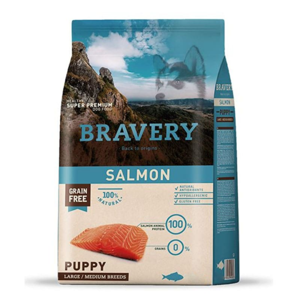 BRAVERY - SALMON PUPPY LARGE/MEDIUM BREEDS 4KG