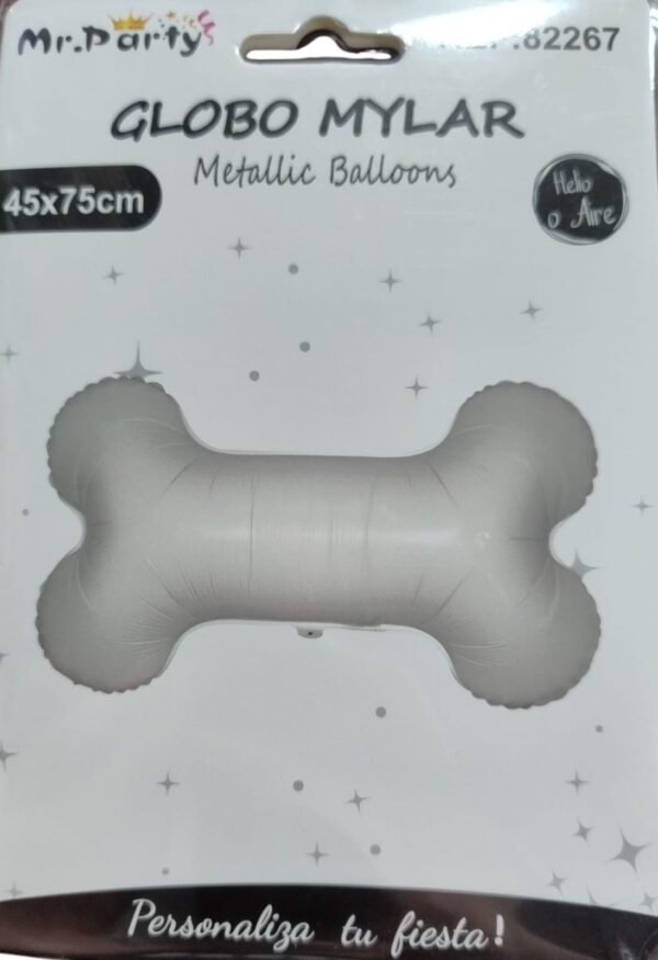 GLOBO METALICO EN FORMA DE HUESO